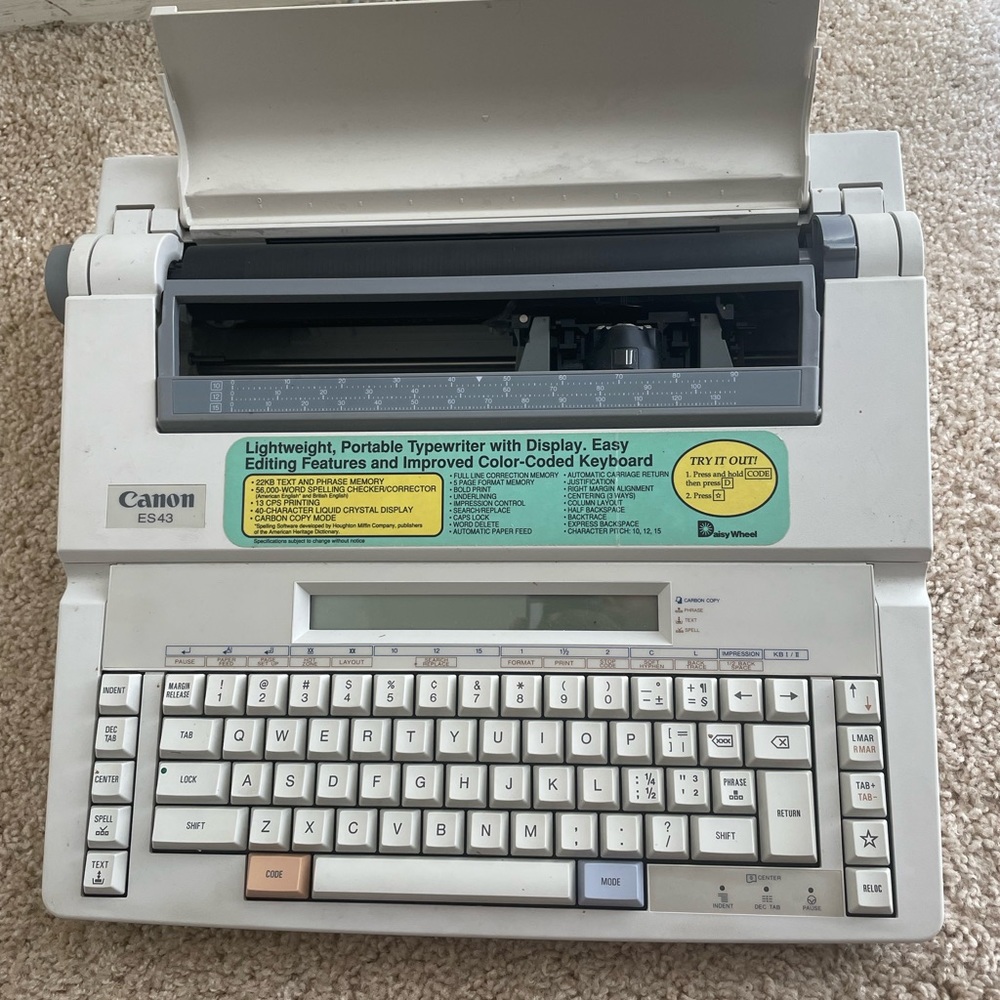 Canon ES 43 Typewriter